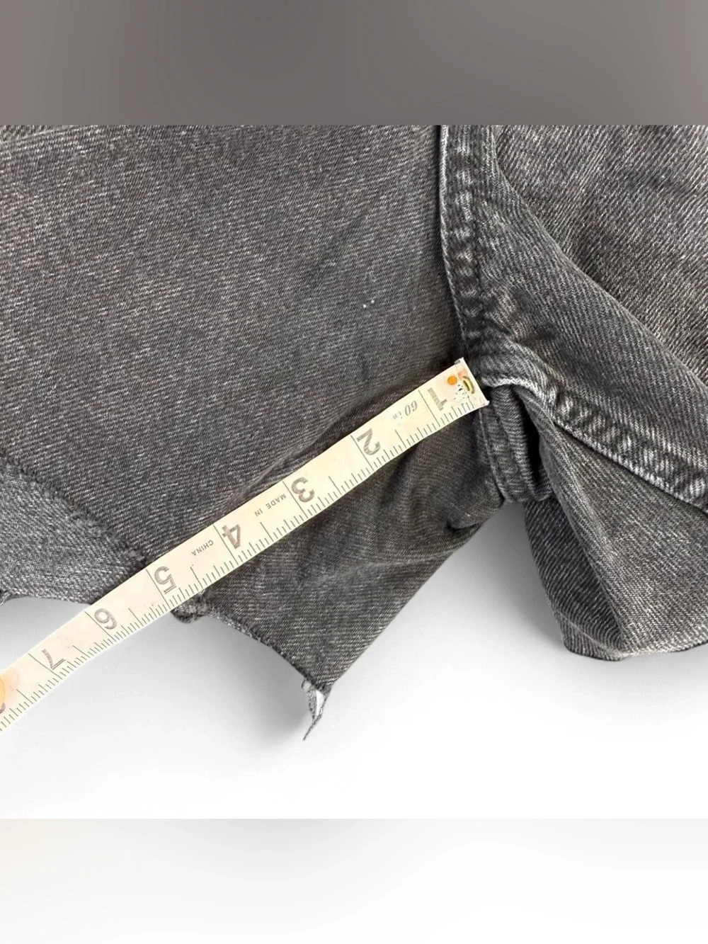 Good American Good Standard Long Short plus Size 18 Charcoal Cutoff Jean Shorts
